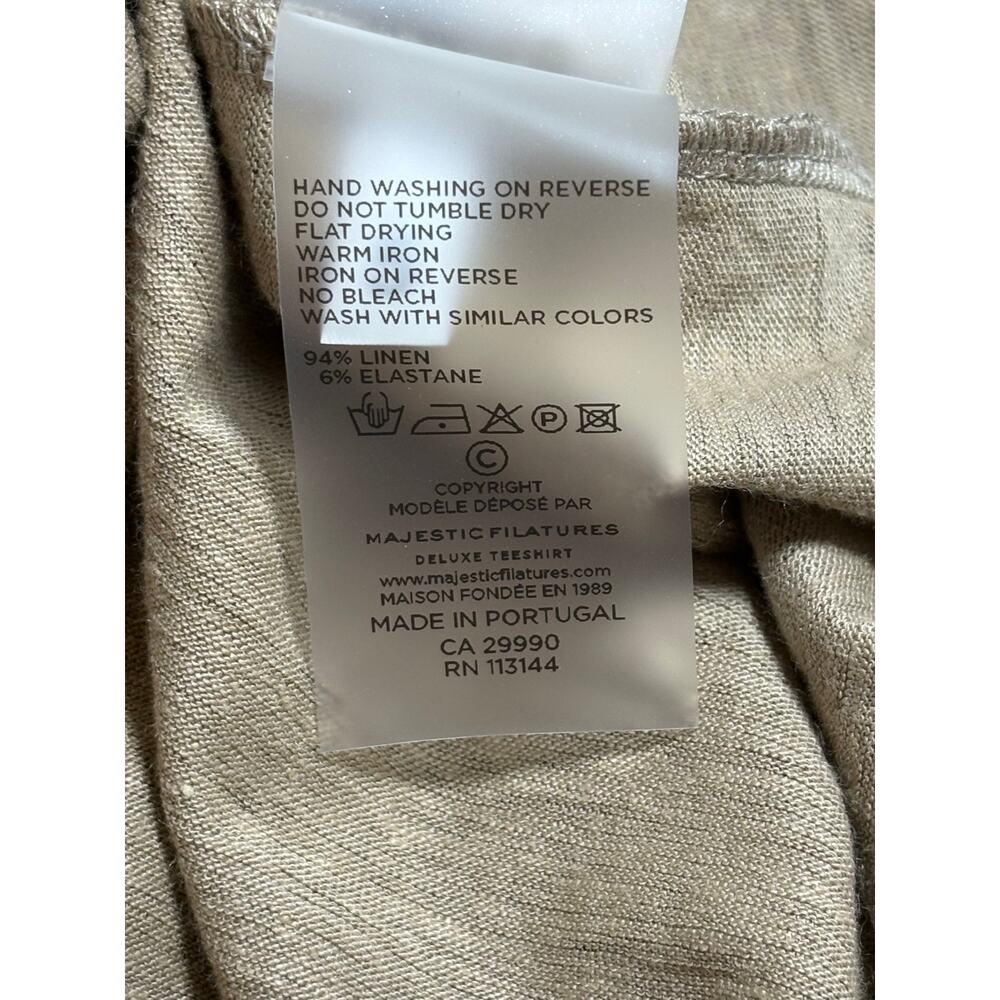 Majestic Filatures Linen Blend Deluxe Tee Shirt Metallic Maxi Dress Women's 5/XL - Picture 8 of 8